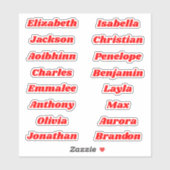 Terug naar School Custom Meerdere Naam Stickers (Vel)