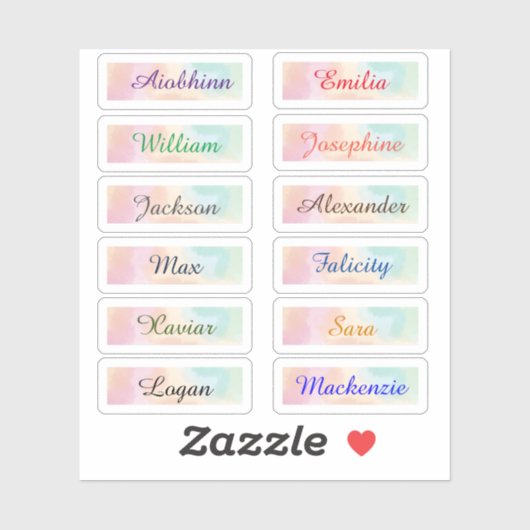 Terug naar School Custom Meerdere Naam Stickers (Vel)