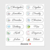 Terug naar School Custom Meerdere Naam Stickers (Vel)