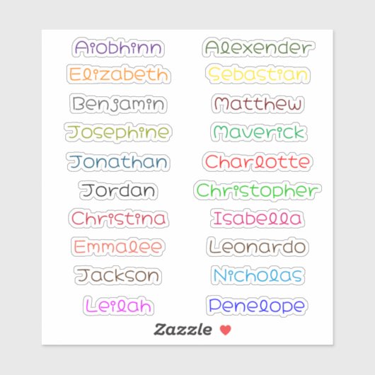 Terug naar School Custom Meerdere Naam Stickers (Vel)