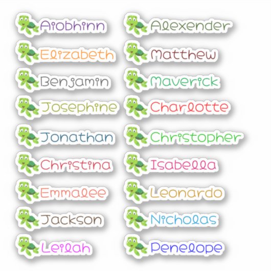 Terug naar School Custom Meerdere Namen Stickers (Voorkant)