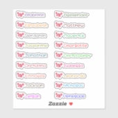 Terug naar School Custom Meerdere Namen Stickers (Vel)