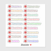 Terug naar School Custom Meerdere Namen Stickers (Vel)