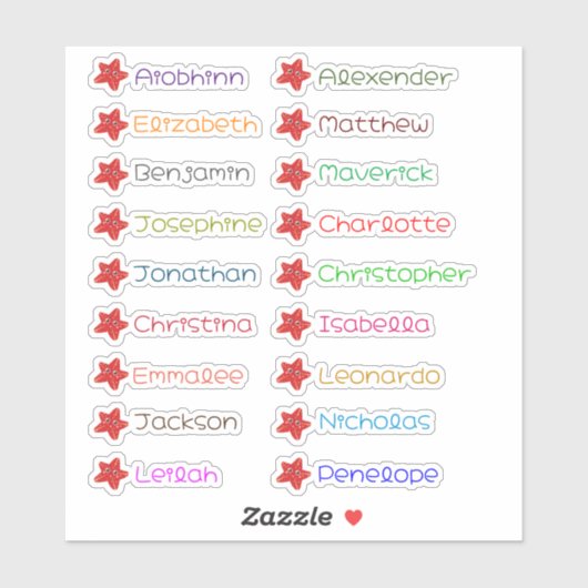 Terug naar School Custom Meerdere Namen Stickers (Vel)