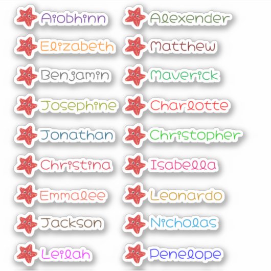 Terug naar School Custom Meerdere Namen Stickers (Voorkant)