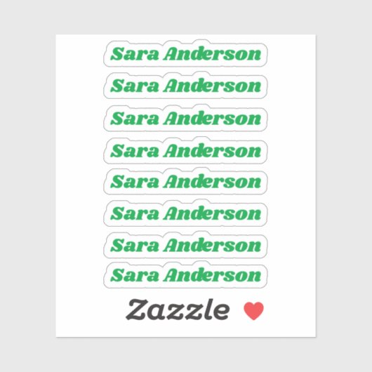 Terug naar School Custom Name Stickers (Vel)