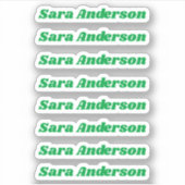 Terug naar School Custom Name Stickers (Voorkant)