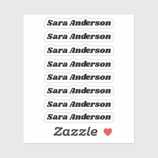 Terug naar School Custom Name Stickers (Vel)