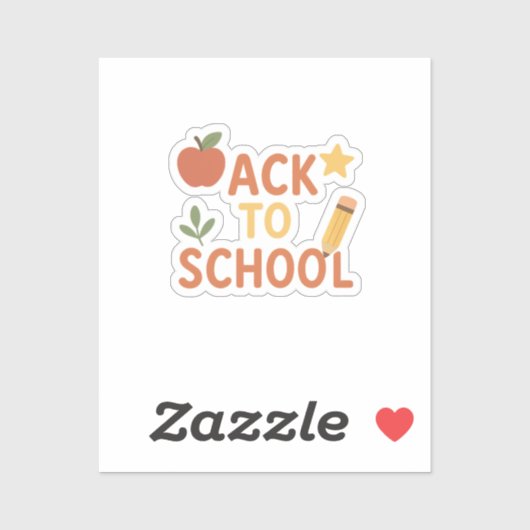 Terug naar School Custom Vinyl Sticker (Vel)