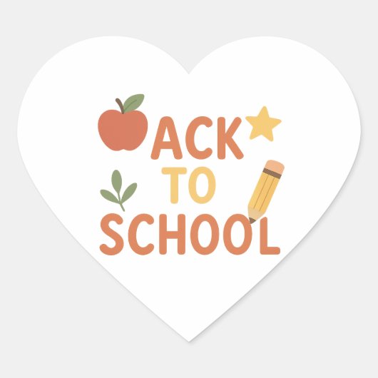 Terug naar School Custom Vinyl Sticker (Voorkant)