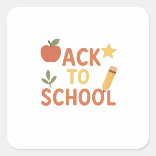 Terug naar School Custom Vinyl Sticker (Voorkant)