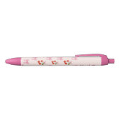 Terug naar school Cute Roze Coquette Strik Kers  Zwarte Inkt Pen (Bovenkant)