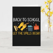 Terug naar school, de gemorste dingen beginnen sch kaart (Gele Bloem)