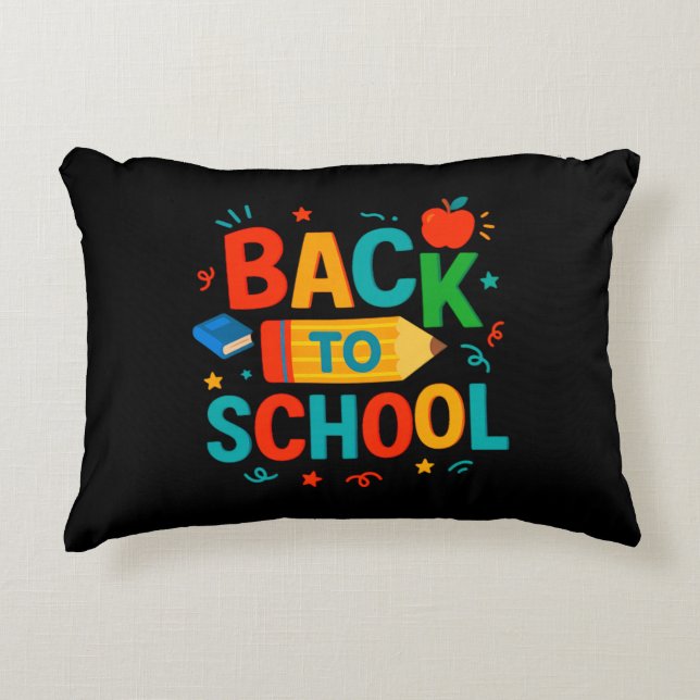 "Terug naar school" decoratief  Accent Kussen (Voorkant)