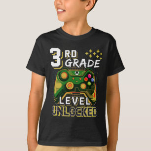 Terug naar school derde 3e klas gamer eerste schoo t-shirt