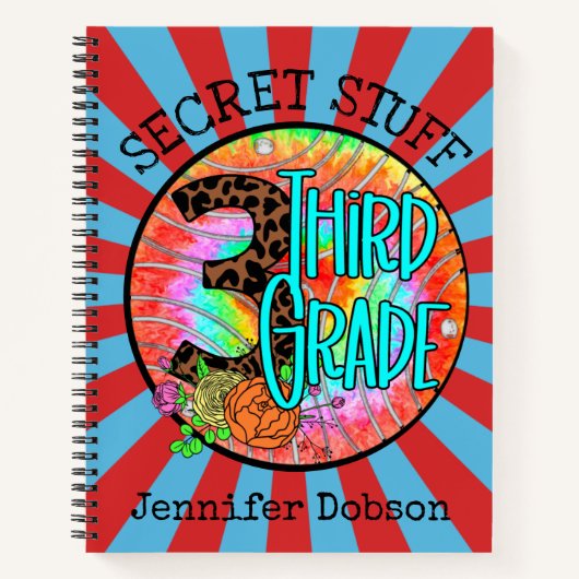 Terug naar school derde klas notitieboek (Voorkant)