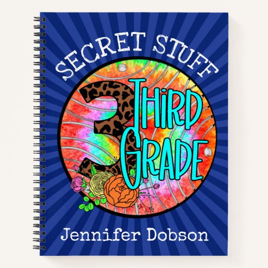 Terug naar school derde klas notitieboek (Voorkant)