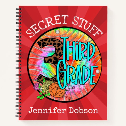 Terug naar school derde klas notitieboek (Voorkant)