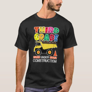 Terug naar school derde klas onder constructie sto t-shirt
