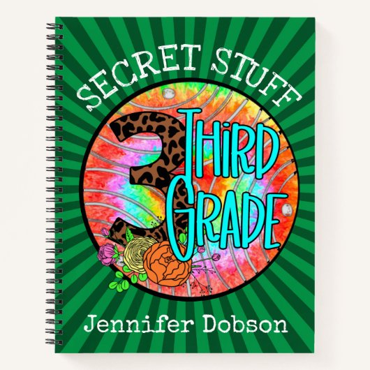 Terug naar school derde leerjaar schrift notitieboek (Voorkant)