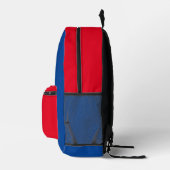 Terug naar school diep blauw en rood bedrukte rugzak (Rechts)