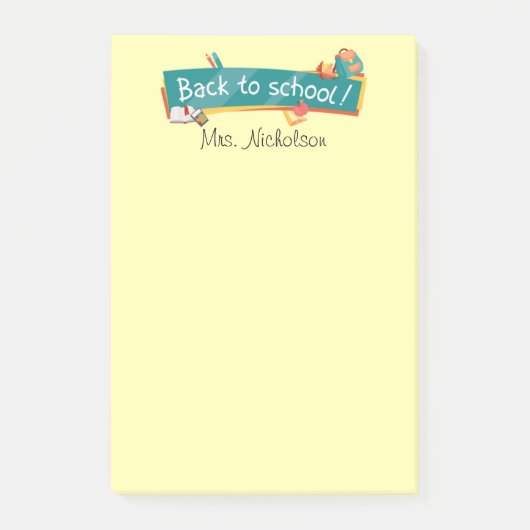 Terug naar school docent Post-it® notities 4 x 6 Notes (Voorkant)