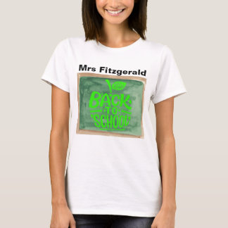 Terug naar School Docenten schoolbord Groene Appel T-shirt