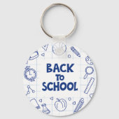 Terug naar School Doodle Sleutelhanger (Achterkant)