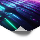 Terug naar school droom Aurora Neon Woud Poster (Hoek)