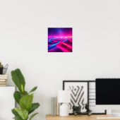 Terug naar School Droom Neon Woestijn Scene Poster (Thuiskantoor)