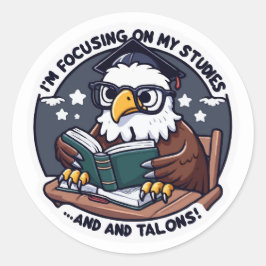 Terug naar School Eagle Sticker - Funny Study