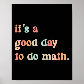 Terug naar school: een goede dag om Wiskunde docen Poster