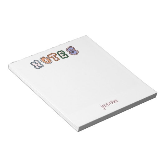 Terug naar School Eenvoudig Kleurrijk Notitieblok (Schuin)