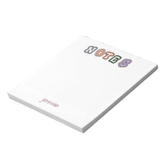 Terug naar School Eenvoudig Kleurrijk Notitieblok (Linkerzijde)