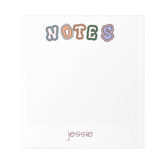 Terug naar School Eenvoudig Kleurrijk Notitieblok (Voorkant)