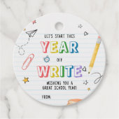 Terug naar school eerste dag bedankjes labels (Voorkant)