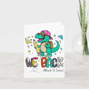 Terug naar school Eerste dag Dinosaurus Leraren Jo Kaart