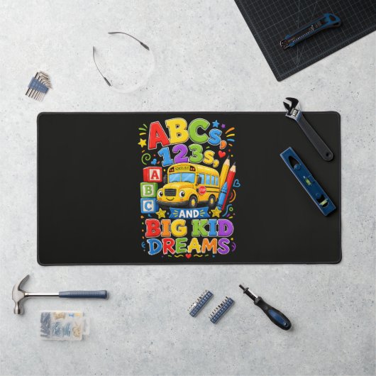 Terug naar school eerste dag grote kind dromen bureaumat (Werkstation)