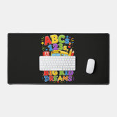Terug naar school eerste dag grote kind dromen bureaumat (Keyboard & Muis)