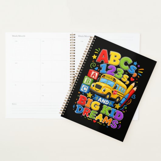 Terug naar school eerste dag grote kind dromen planner (Display)