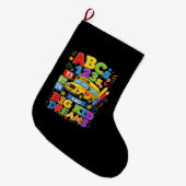 Terug naar school eerste dag grote kind dromen sch kerstsok (Voorkant (Hangend))