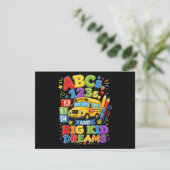 Terug naar school eerste dag grote kind dromen sch save the date (Staand voorkant)