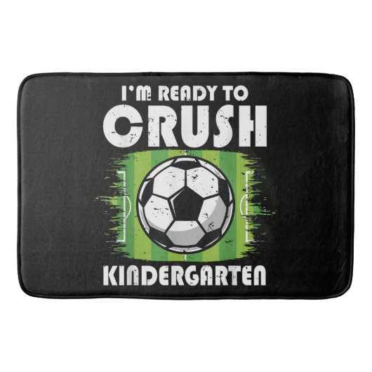 Terug naar school eerste dag kleuterschool voetbal badmat (Voorkant)