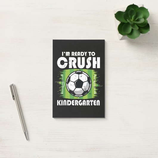 Terug naar school eerste dag kleuterschool voetbal post-it® notes (Kantoor)