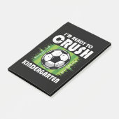 Terug naar school eerste dag kleuterschool voetbal post-it® notes (Schuin)