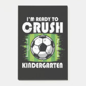 Terug naar school eerste dag kleuterschool voetbal post-it® notes (Voorkant)