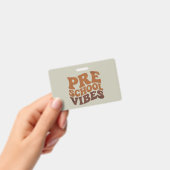 Terug naar school eerste dag Pre-K Groovy Badge (Handheld)