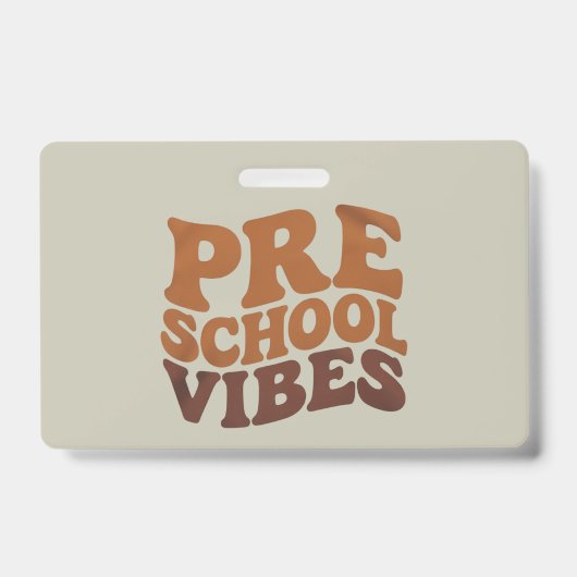 Terug naar school eerste dag Pre-K Groovy Badge (Voorzijde)