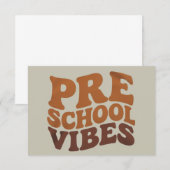 Terug naar school eerste dag Pre-K Groovy Bedankkaart (Voorkant / Achterkant)