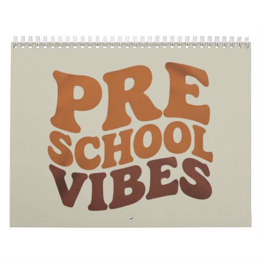 Terug naar school eerste dag Pre-K Hippie Kalender (Hoes)